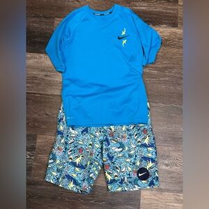 Nike Dri-FIT Blue Swim Top